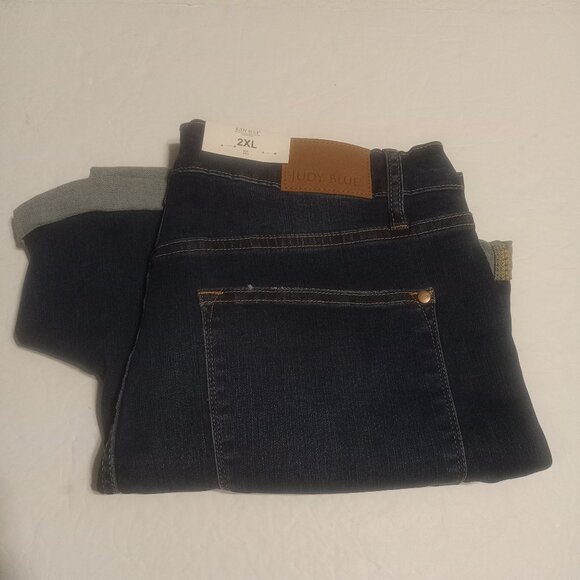 Judy Blue Women's High Waist Tummy Control Cuffed Shorts JB150286 2XL NWT - Picture 1 of 7